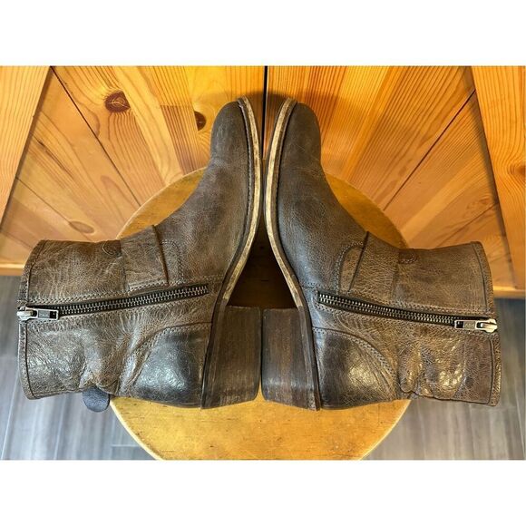 SEYCHELLES Women's "Weekenders" Grey Leather Ankle Boots Size 8 - Picture 5 of 8